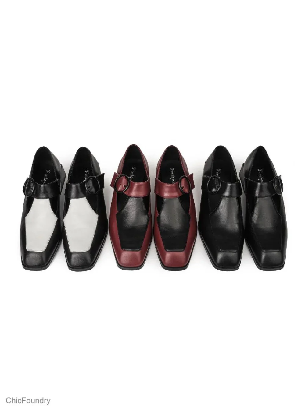 Women's Mary Jane Dress Shoes Low Block Heel Square Toe Faux Leather Pumps